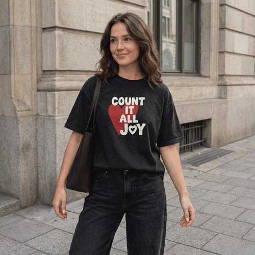 Mercy & More T-Shirt Black / S Count It All Joy Heavyweight Tee