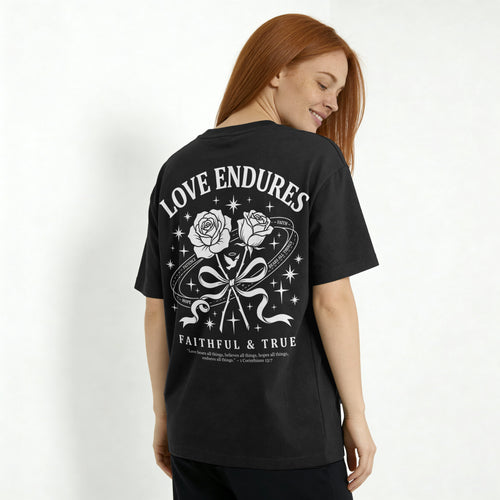 Mercy & More T-Shirt Black / S Love Endures Tee