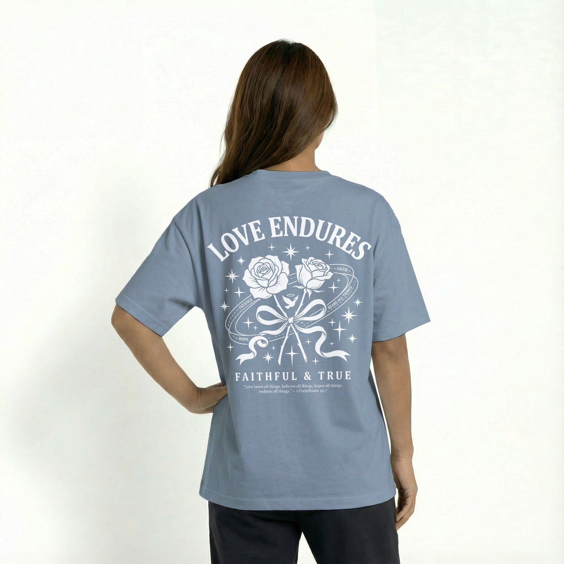 Mercy & More T-Shirt Blue Jean / S Love Endures Tee