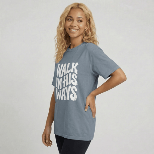 Mercy & More T-Shirt Blue Jean / S Walk In His Ways Tee