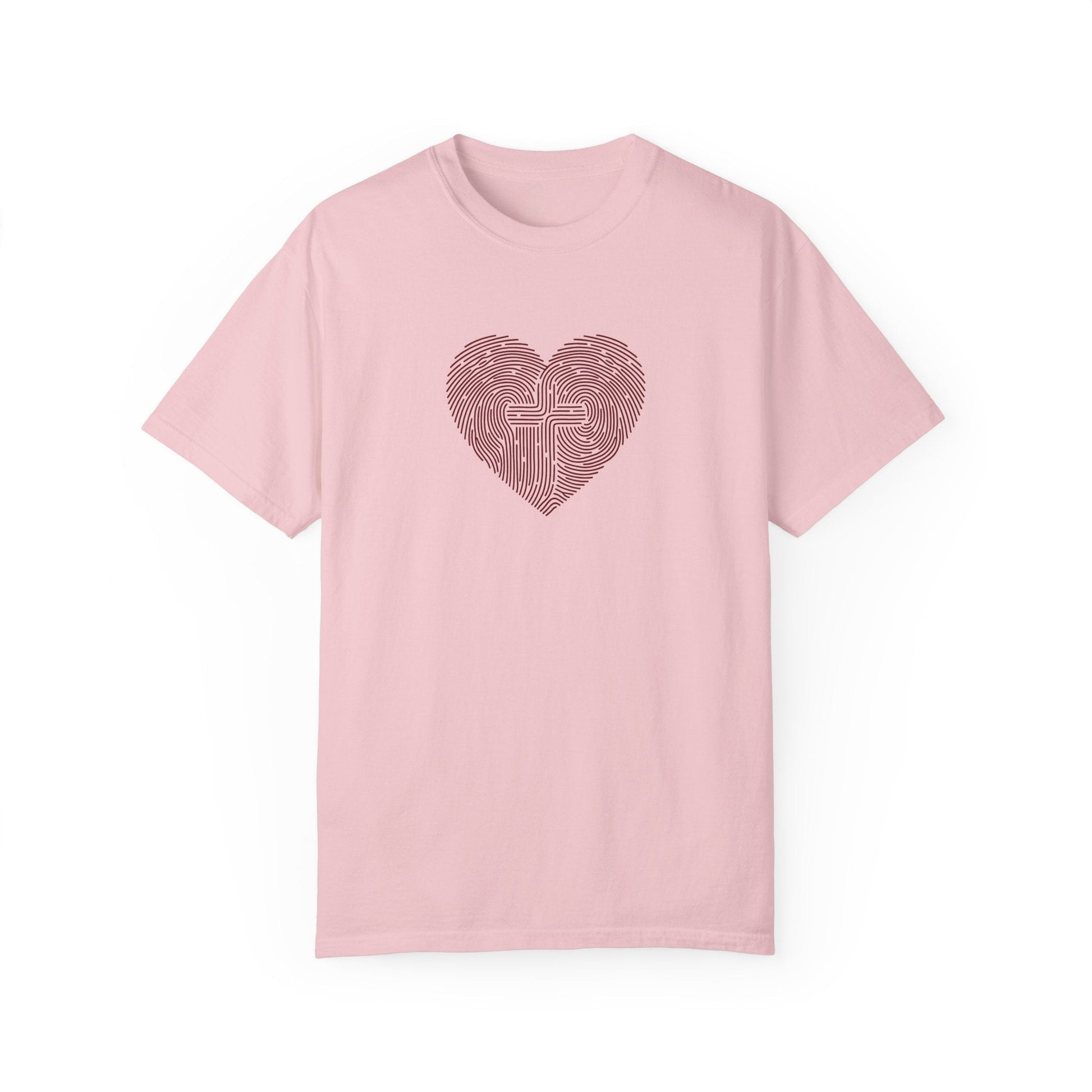 Mercy & More T-Shirt Heart Fingerprint Heavyweight Tee