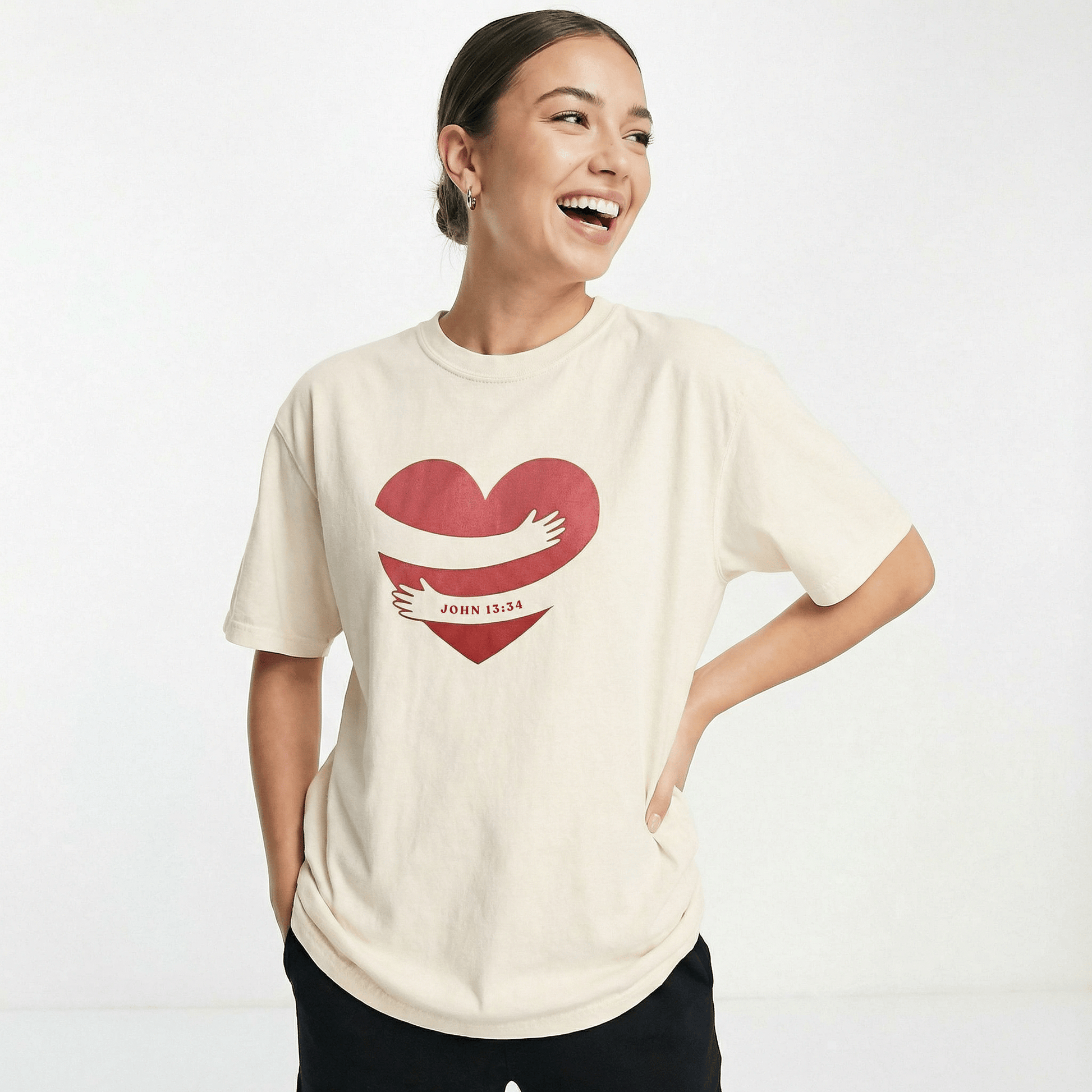 Mercy & More T-Shirt Heart Hug Heavyweight Tee