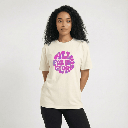 Mercy & More T-Shirt Ivory / S All For His Glory Tee