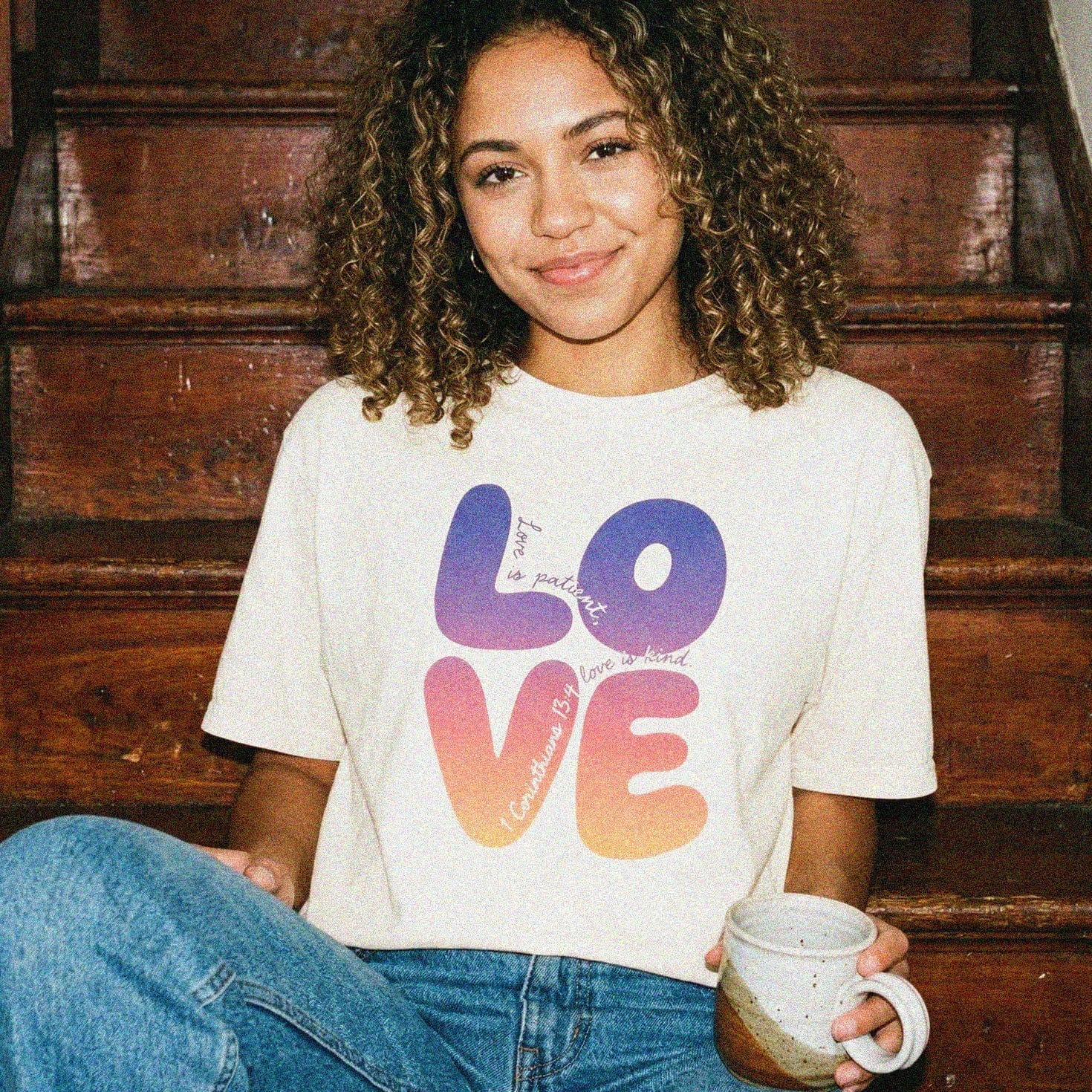 Mercy & More T-Shirt Ivory / S Corinthians Love Heavyweight Tee