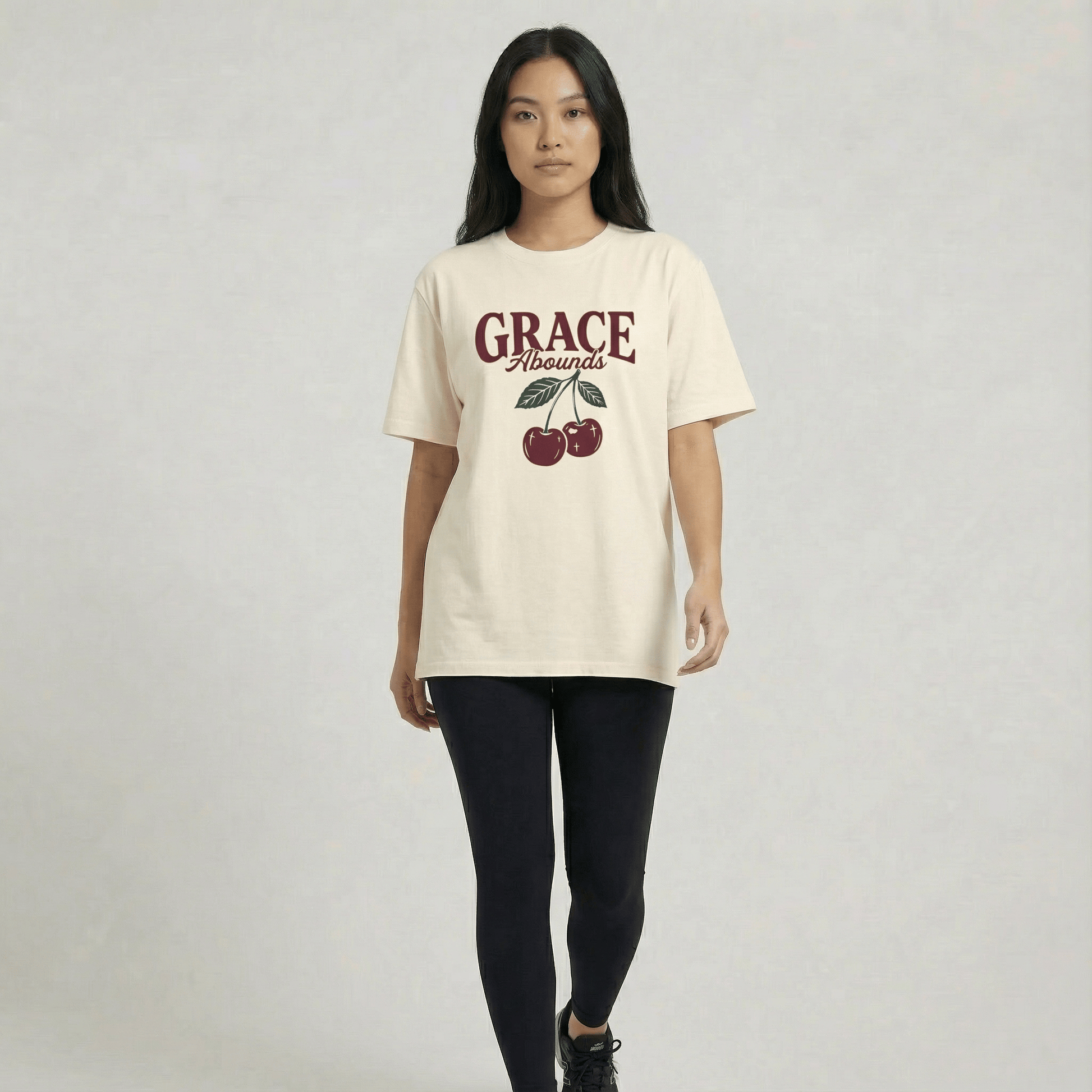 Mercy & More T-Shirt Ivory / S Grace Abounds Tee