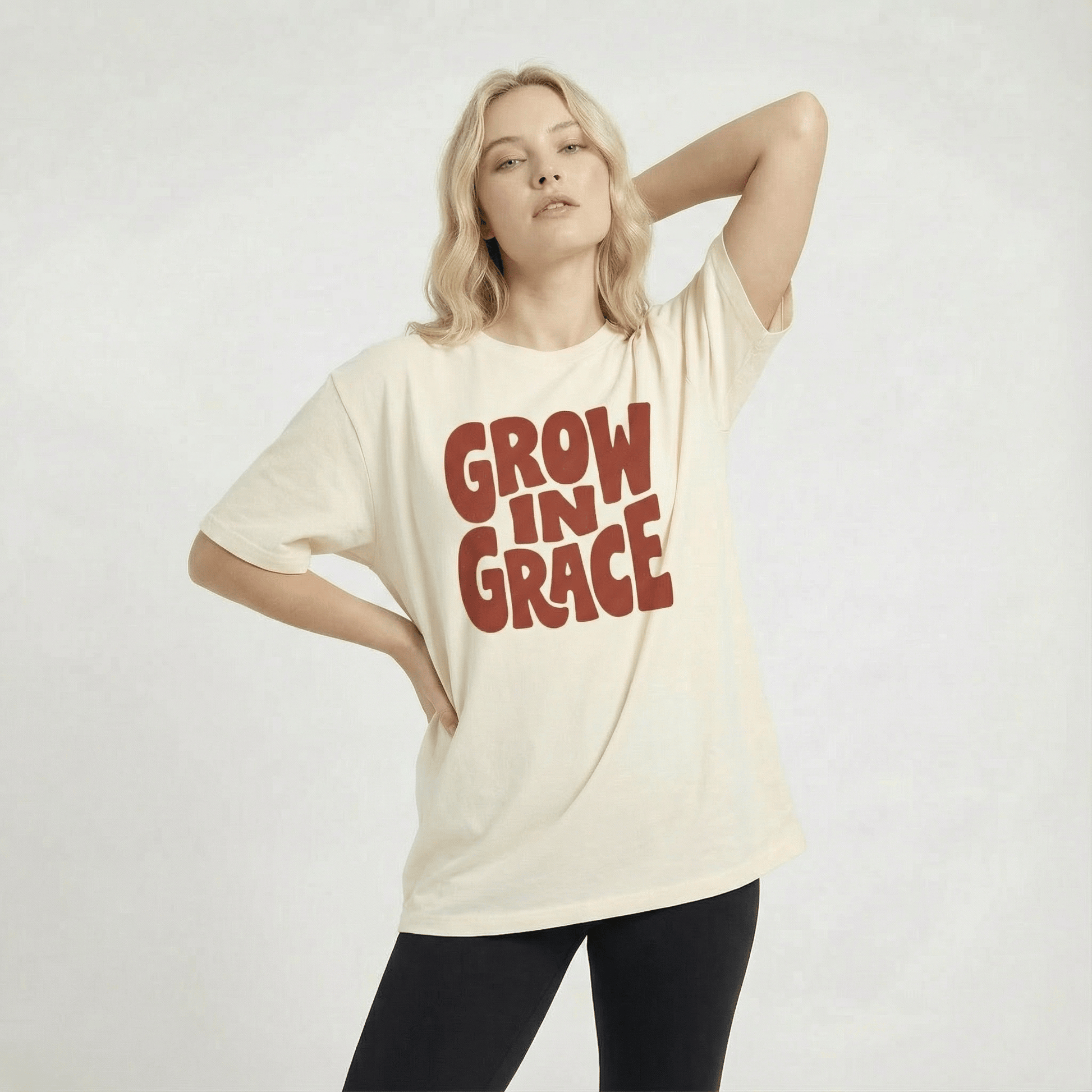 Mercy & More T-Shirt Ivory / S Grow In Grace Tee