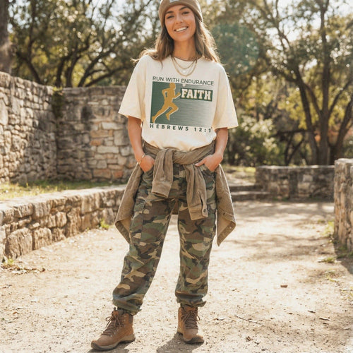 Mercy & More T-Shirt Ivory / S Hebrews 12:1 TShirt