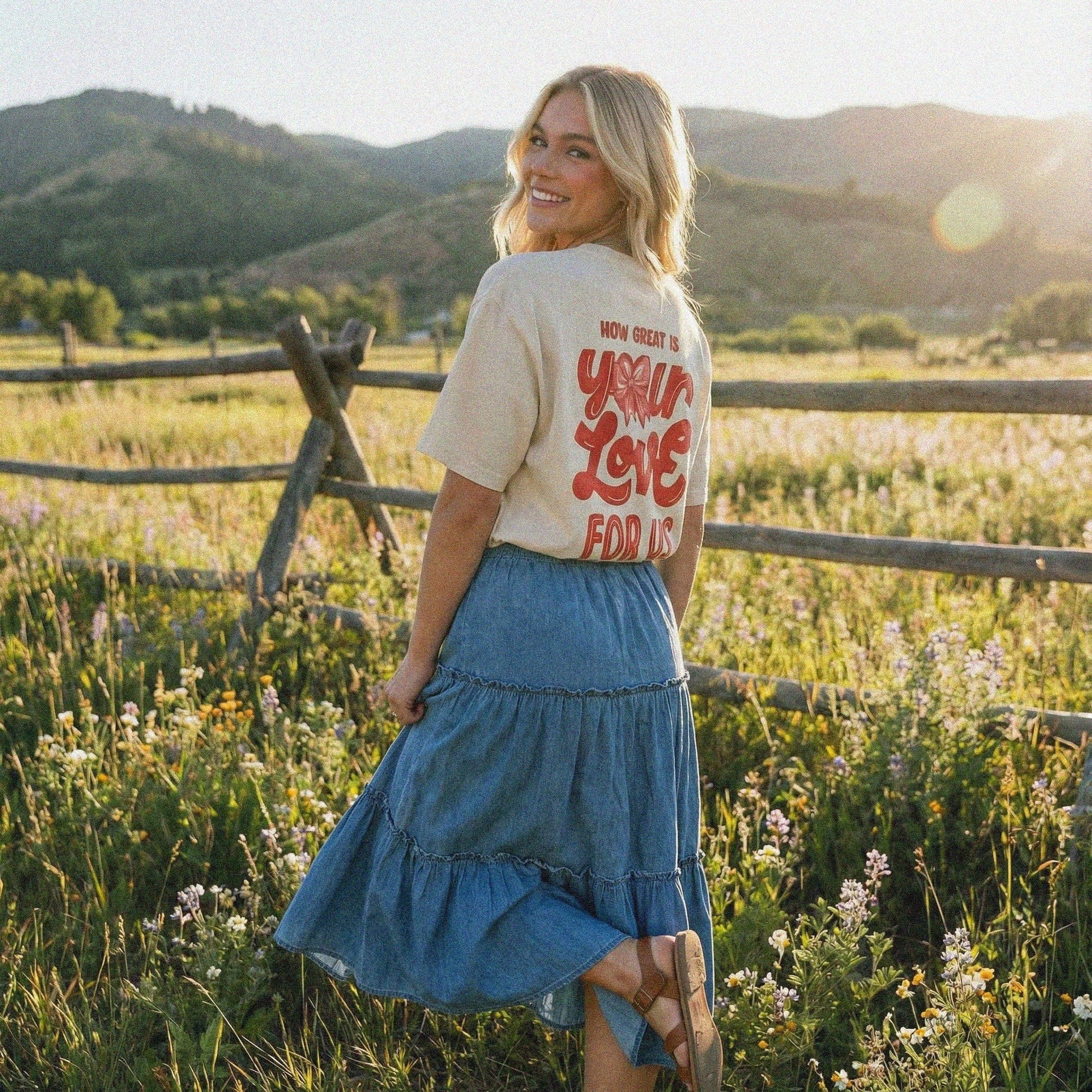 Mercy & More T-Shirt Ivory / S How Great Is Your Love Tee