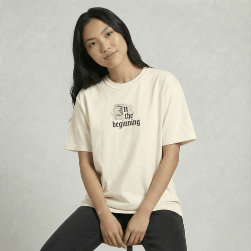 Mercy & More T-Shirt Ivory / S In The Beginning Tee