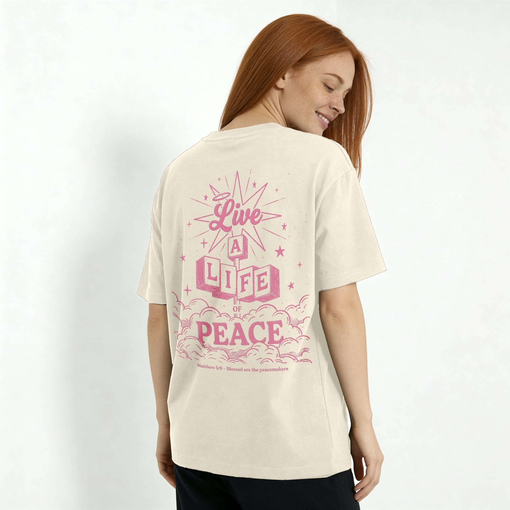 Mercy & More T-Shirt Ivory / S Life Of Peace Tee