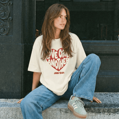 Mercy & More T-Shirt Ivory / S Love One Another Tee