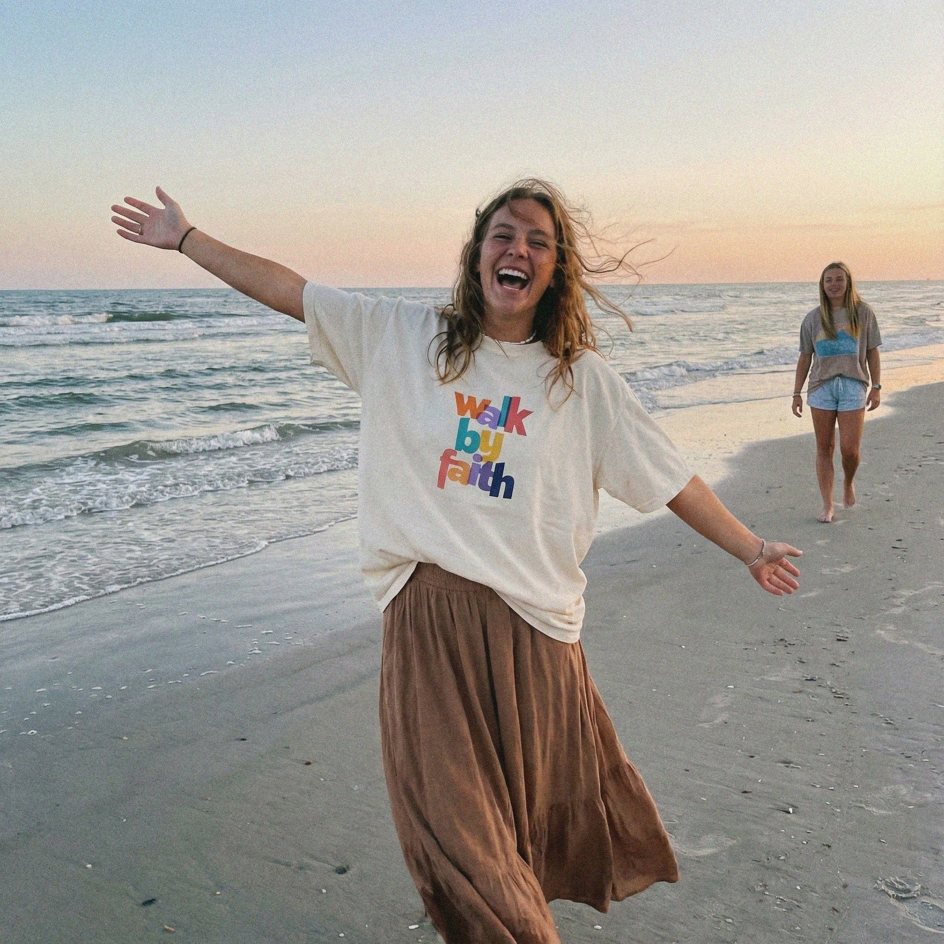 Mercy & More T-Shirt Ivory / S Walk By Faith Tee