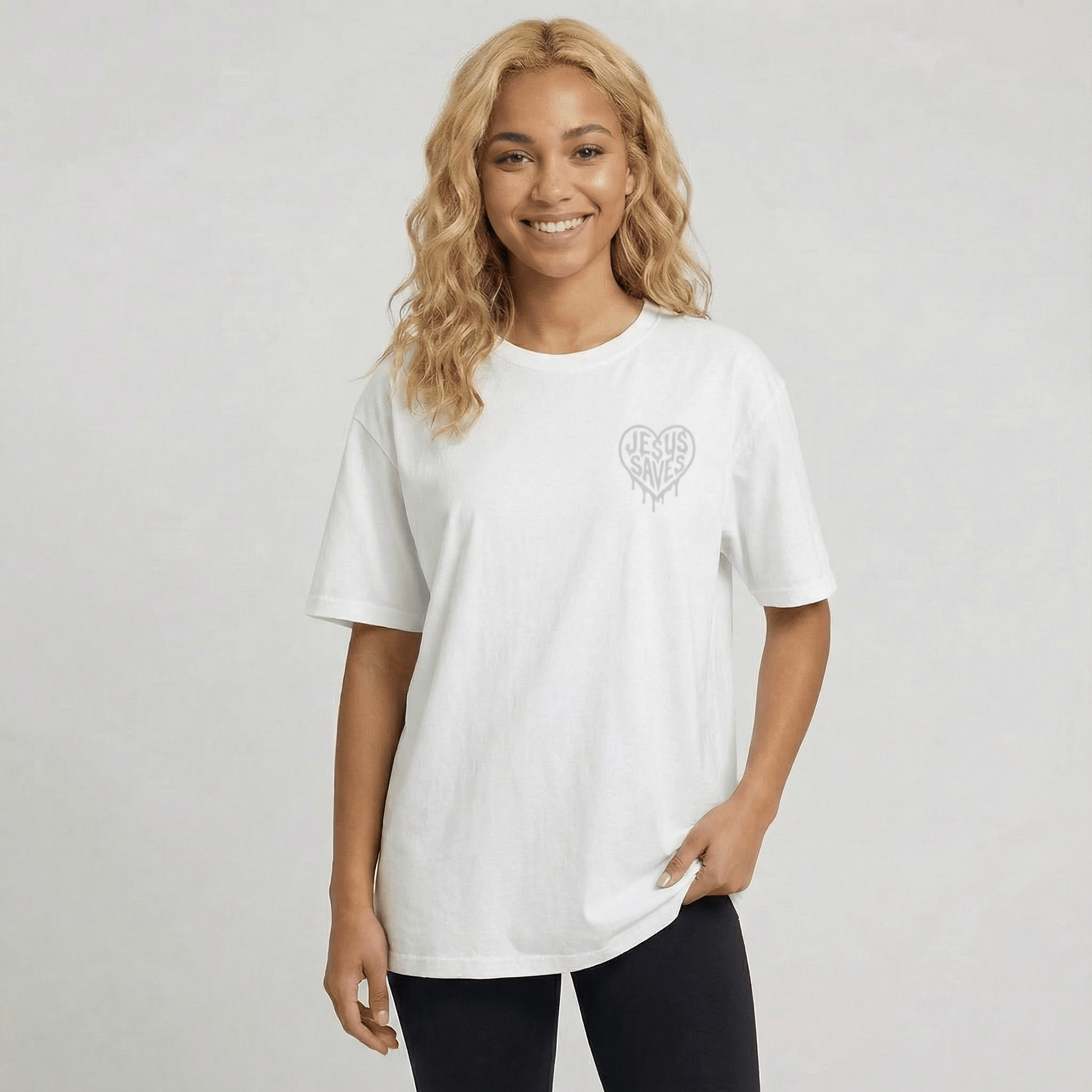 Mercy & More T-Shirt Jesus Saves Heavyweight Tee
