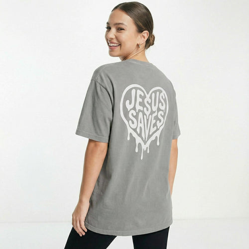 Mercy & More T-Shirt Jesus Saves Heavyweight Tee