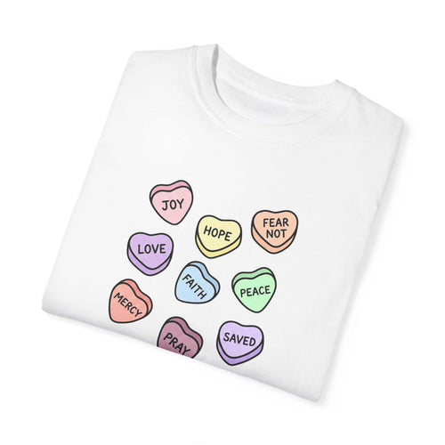 Mercy & More T-Shirt Love Hearts Heavyweight Tee