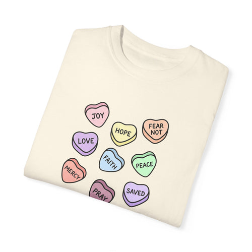 Mercy & More T-Shirt Love Hearts Heavyweight Tee