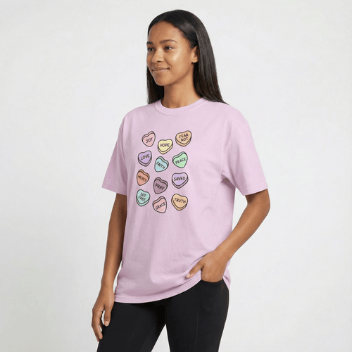 Mercy & More T-Shirt Love Hearts Heavyweight Tee