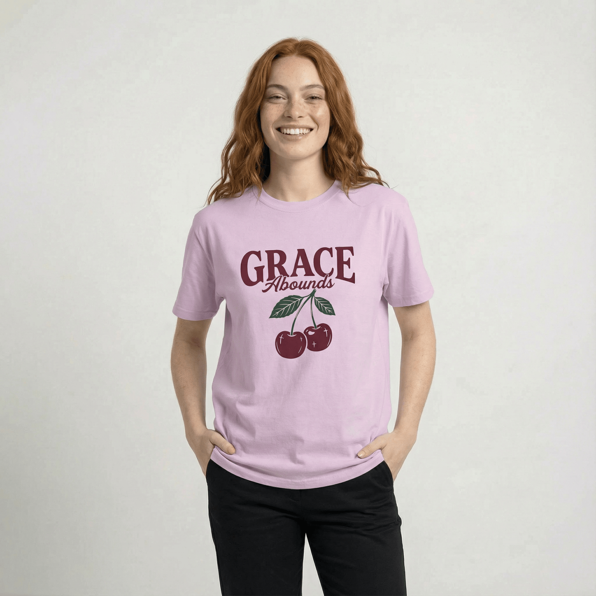 Mercy & More T-Shirt Orchid / S Grace Abounds Tee