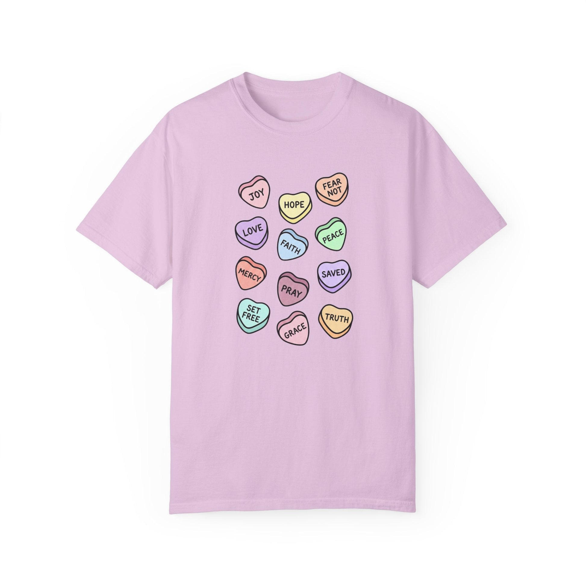 Mercy & More T-Shirt Orchid / S Love Hearts Heavyweight Tee