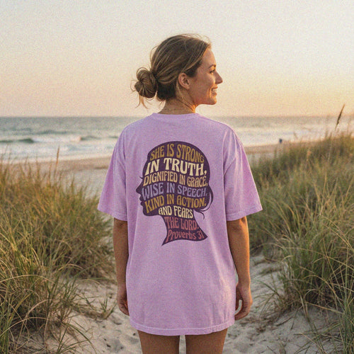 Mercy & More T-Shirt Orchid / S Proverbs 31 Tee