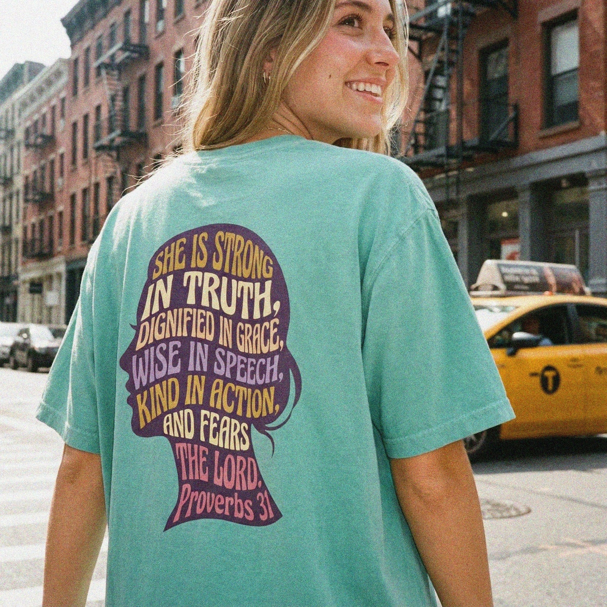 Mercy & More T-Shirt Seafoam / S Proverbs 31 Tee