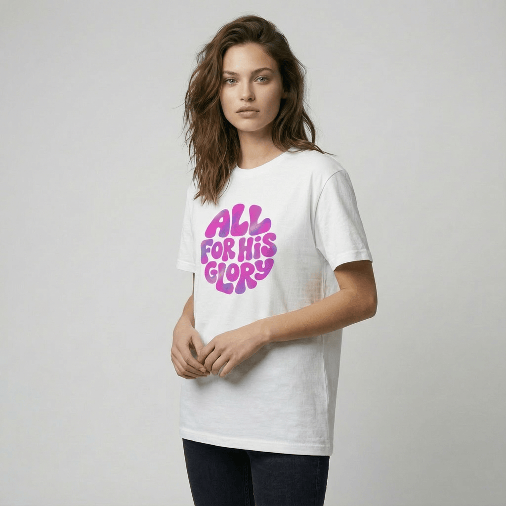 Mercy & More T-Shirt White / S All For His Glory Tee