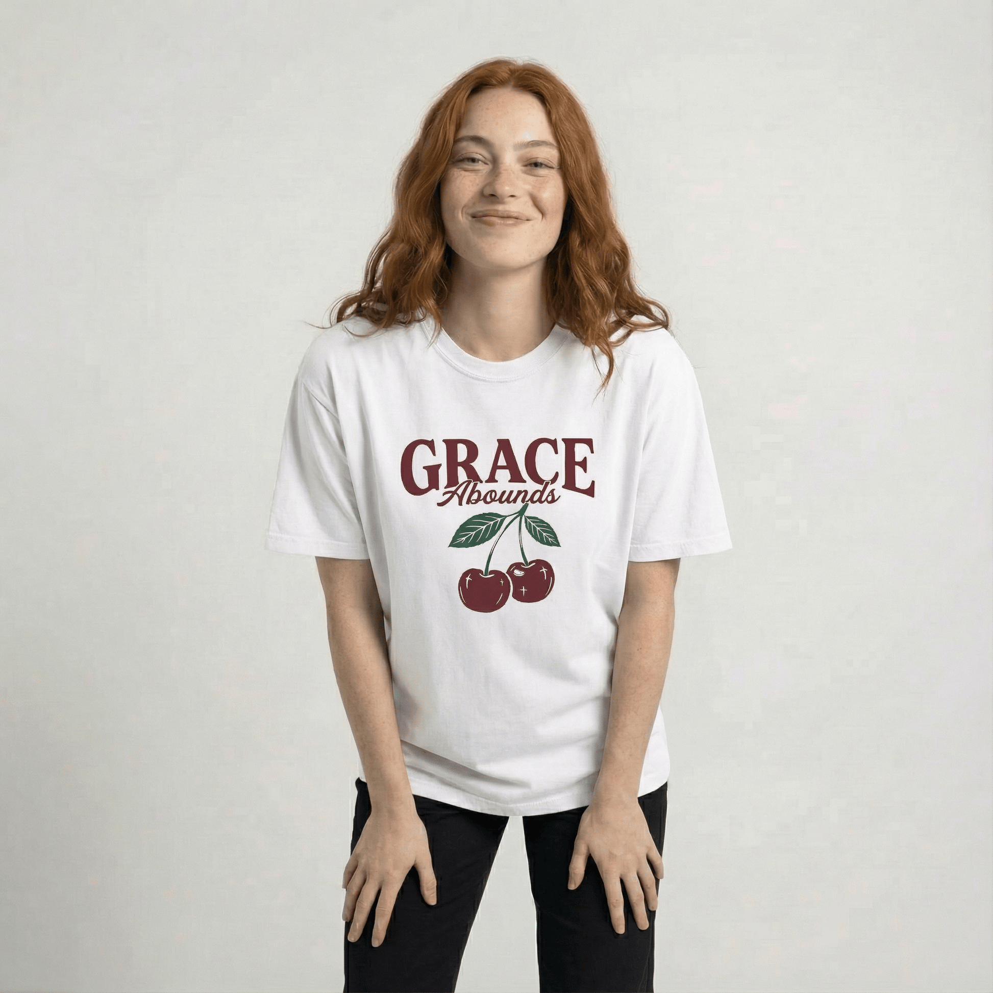 Mercy & More T-Shirt White / S Grace Abounds Tee
