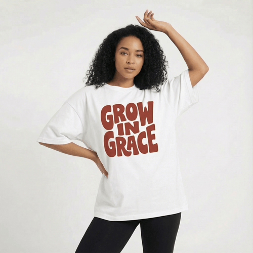 Mercy & More T-Shirt White / S Grow In Grace Tee