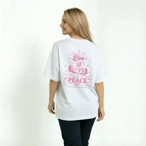 Mercy & More T-Shirt White / S Life Of Peace Tee