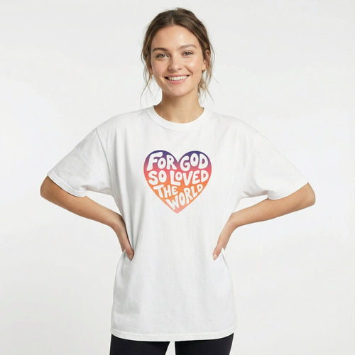 Printify T-Shirt For God So Loved Tee