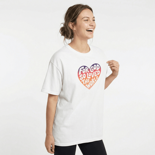 Printify T-Shirt For God So Loved Tee