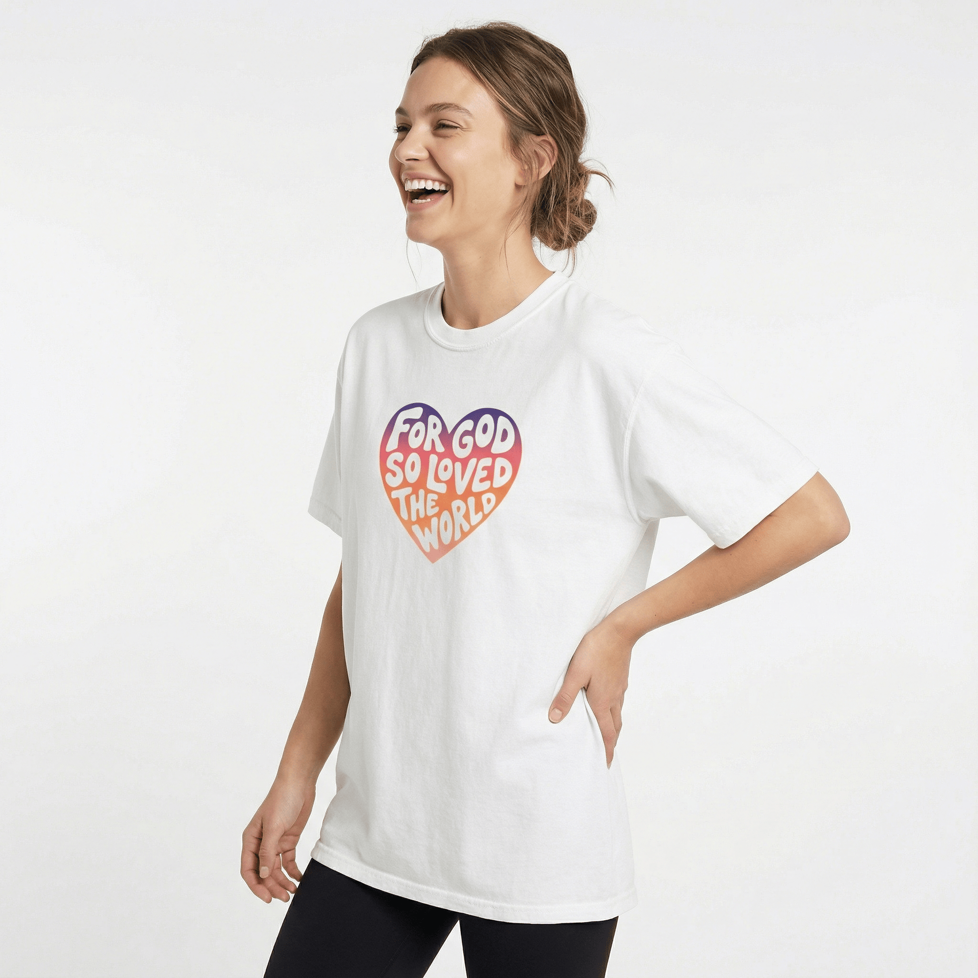 Printify T-Shirt For God So Loved Tee