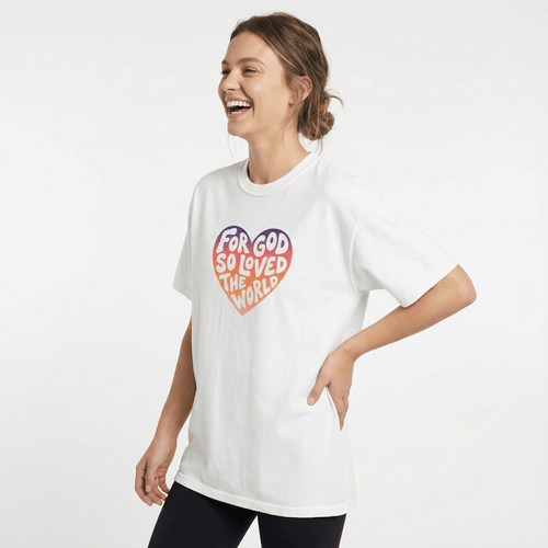 Printify T-Shirt For God So Loved Tee