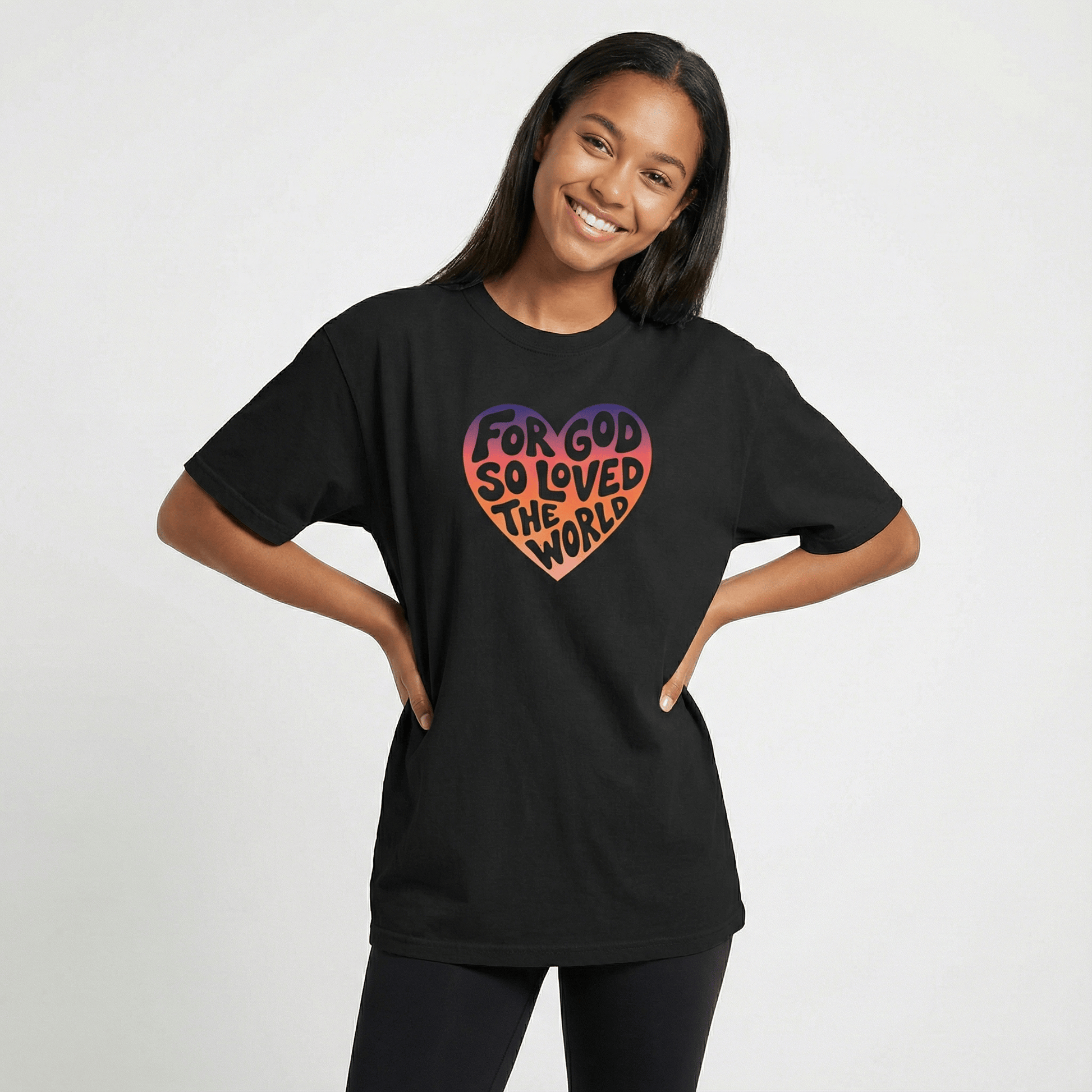 Printify T-Shirt For God So Loved Tee