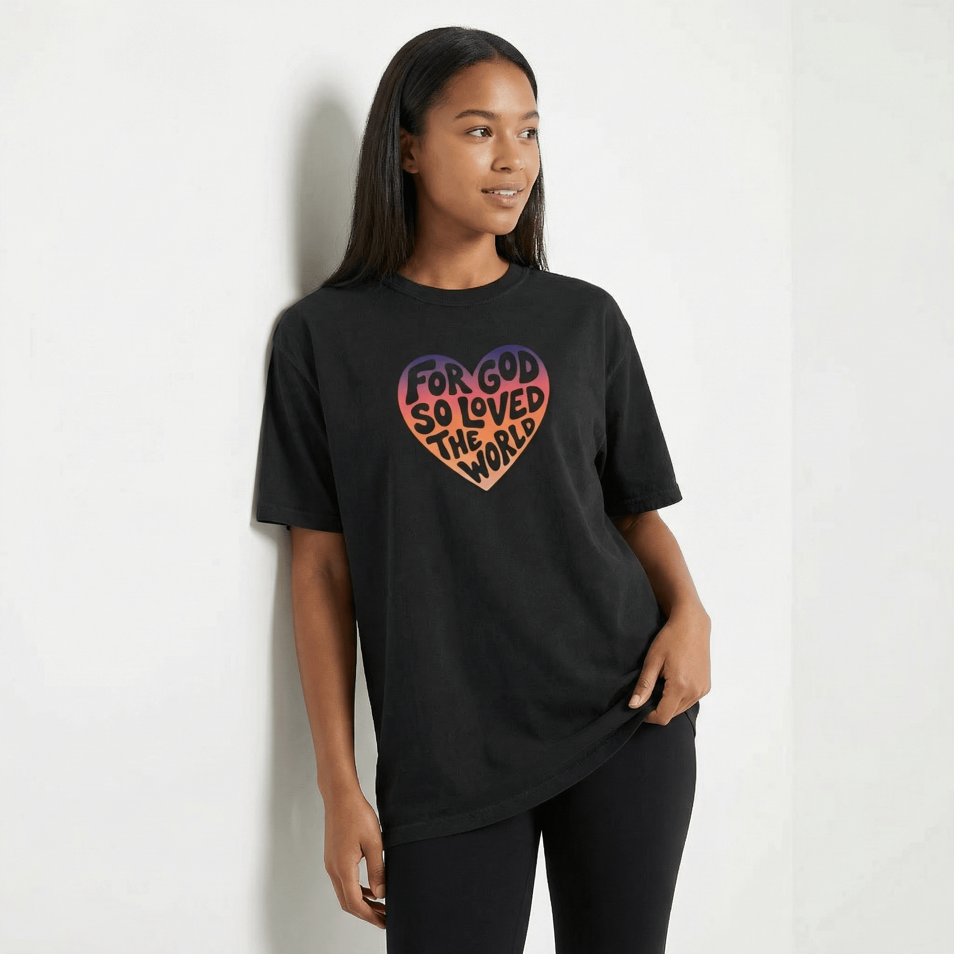 Printify T-Shirt For God So Loved Tee