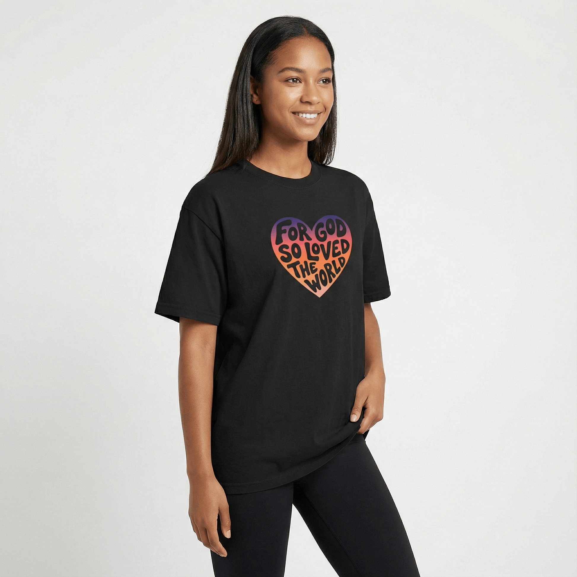 Printify T-Shirt For God So Loved Tee