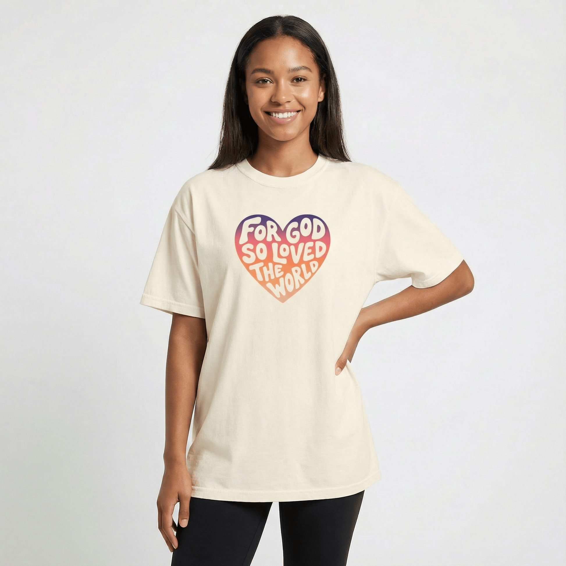 Printify T-Shirt For God So Loved Tee