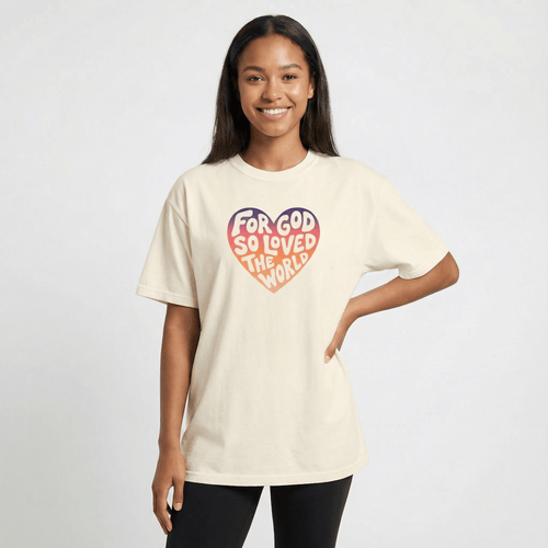 Printify T-Shirt For God So Loved Tee