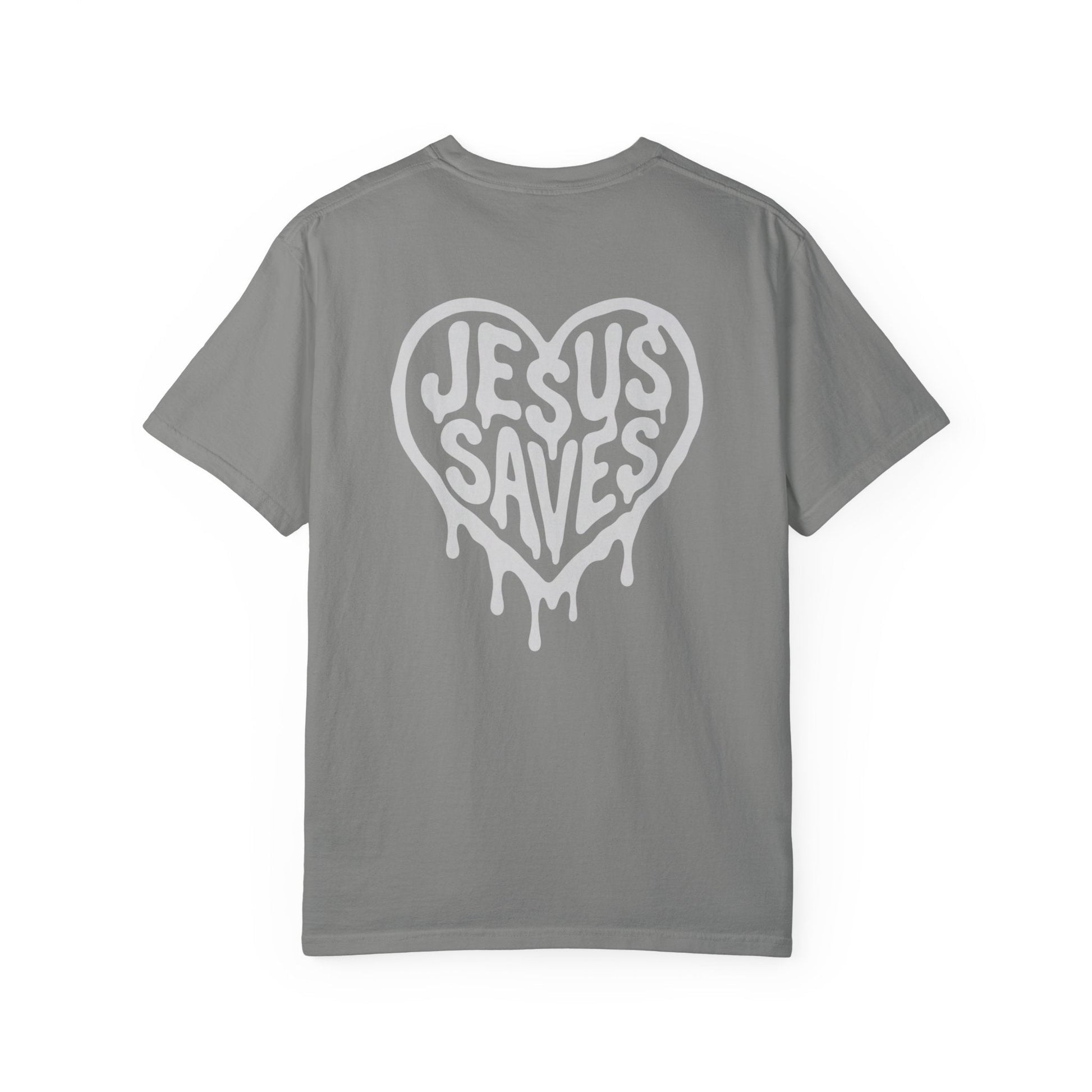 Printify T-Shirt Granite / S Jesus Saves Tee