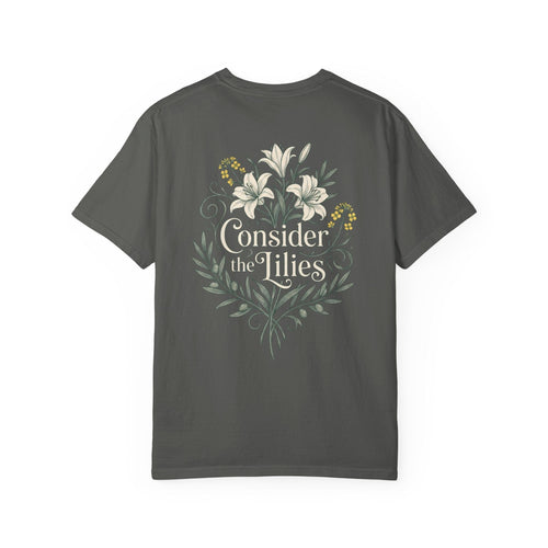 Printify T-Shirt Pepper / S Consider The Lillies Tee