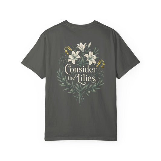Printify T-Shirt Pepper / S Consider The Lillies Tee